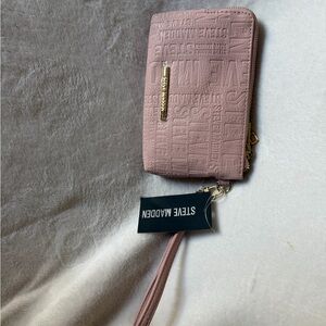 Steve Madden Pink Embossed Wristlet